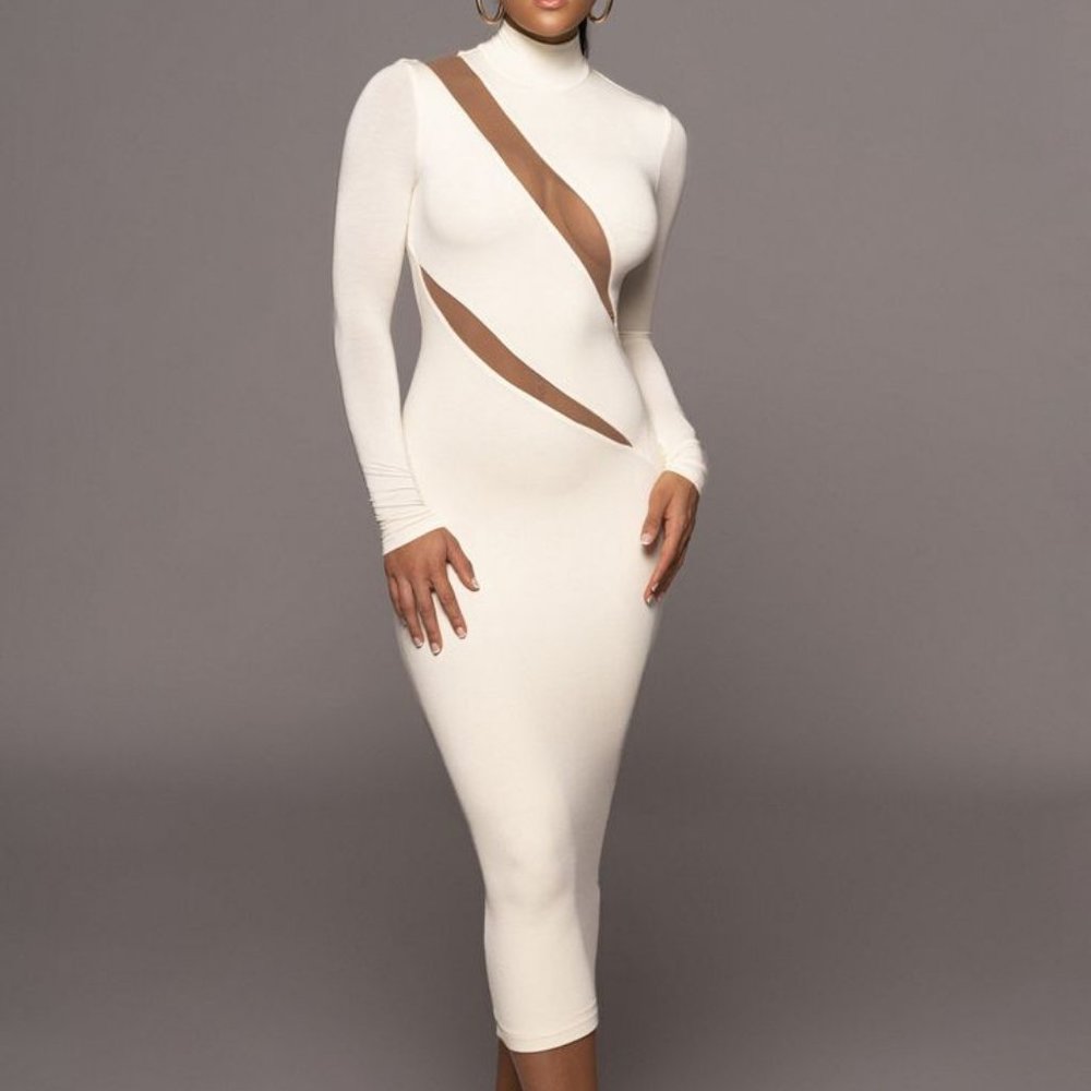 Jluxlabel Buttercream Abigail MIDI DRESS SMALL